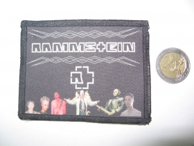 Rammstein ofsetová nášivka po krajoch obšívaná  cca. 9x9cm